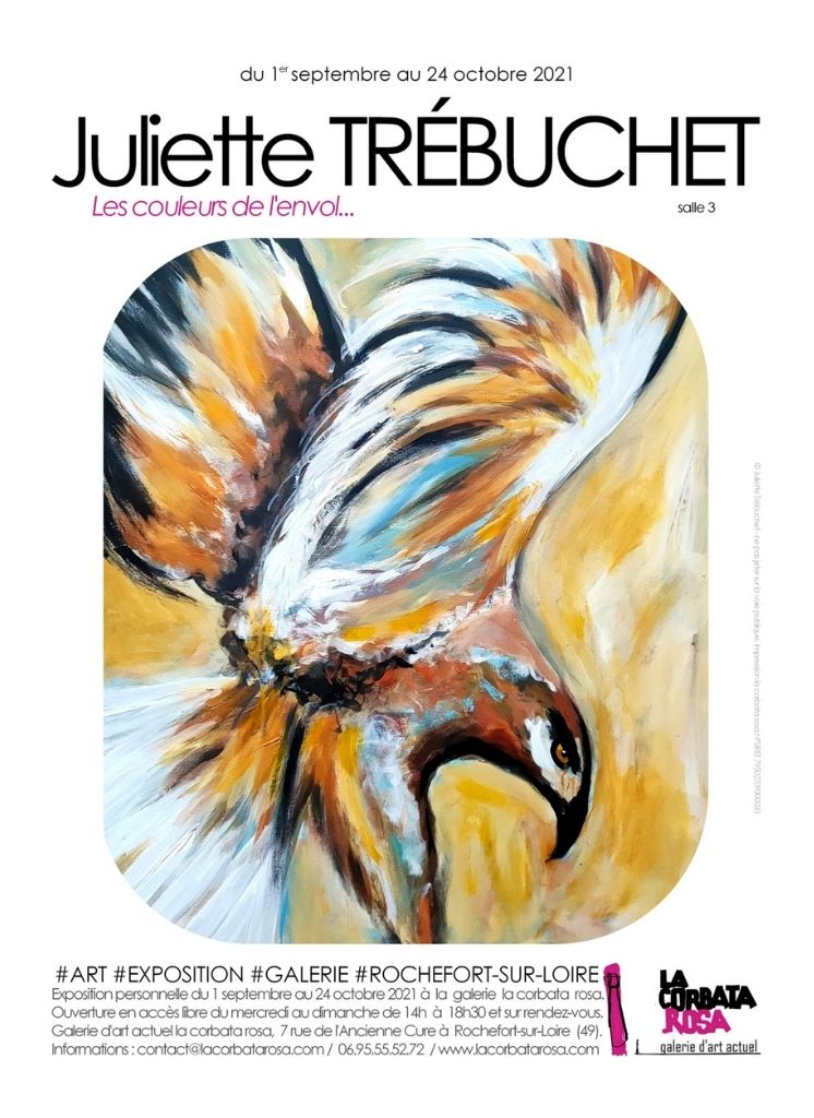 La corbata rosa Juliette Trebuchet jusque 24 octobre 2021 peinture envol d'aigles